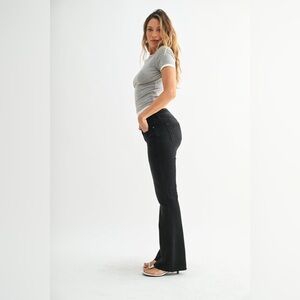 Just Black Black High-Rise Flare Jeans